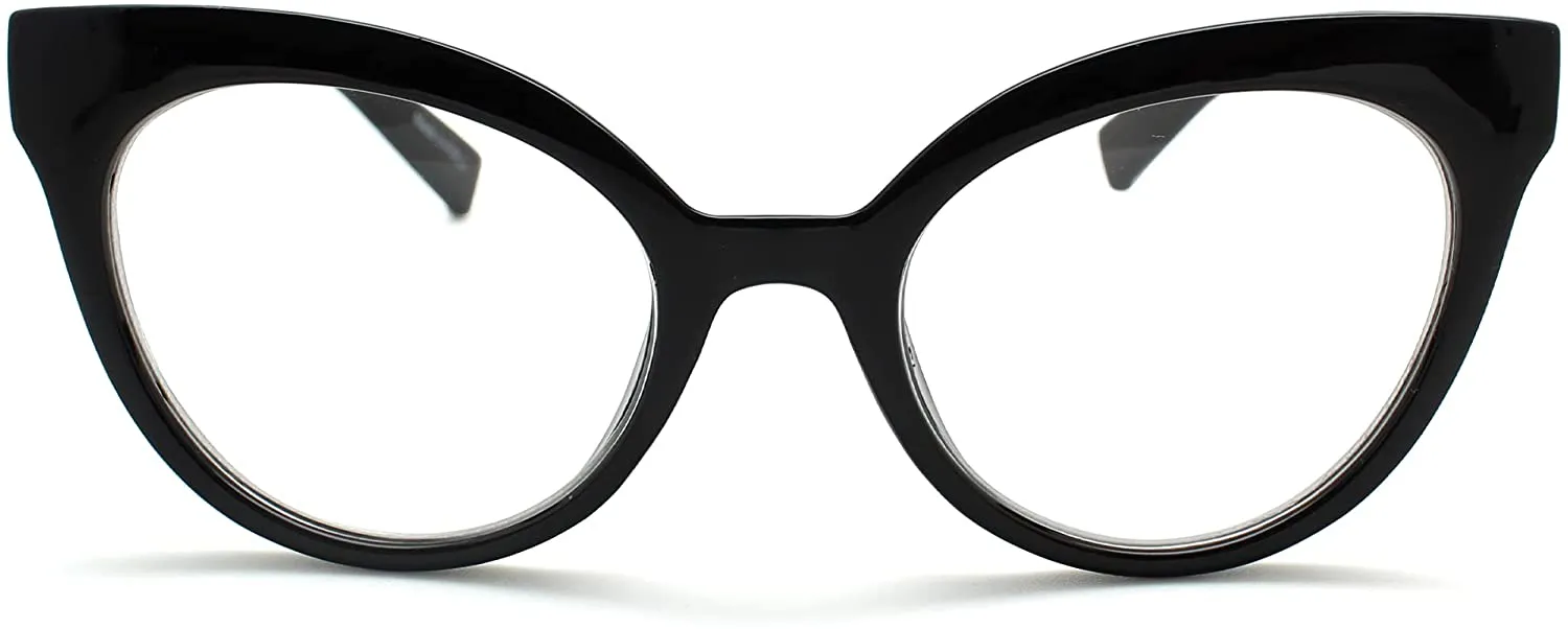 Cat Eye Women's Reading Black Glasses