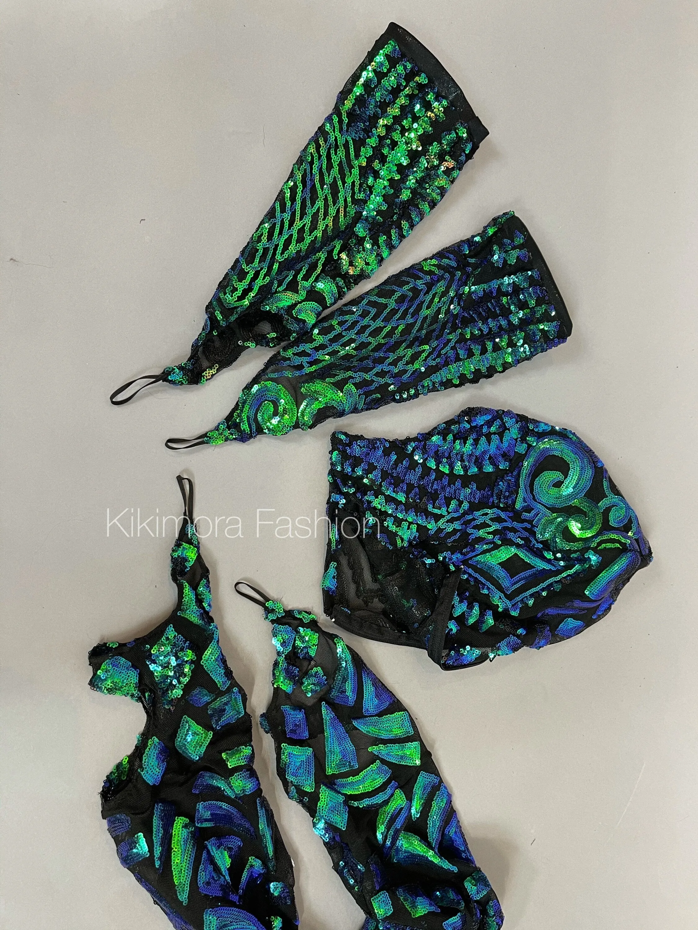 Catsuit with Accessories, Showgirl Costume, Dance Outfit, Face-Cover Headpiece, Gymnastic Unitard, Trending Now