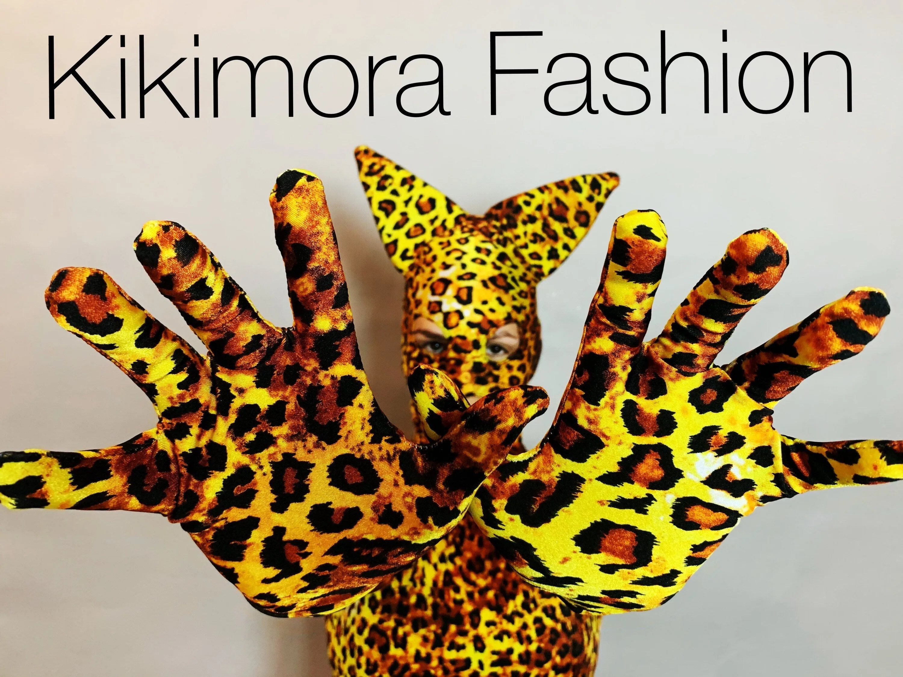 Cheetah Print Full Body Costume, Includes Headpiece with Cat Ears, Gloves, Socks