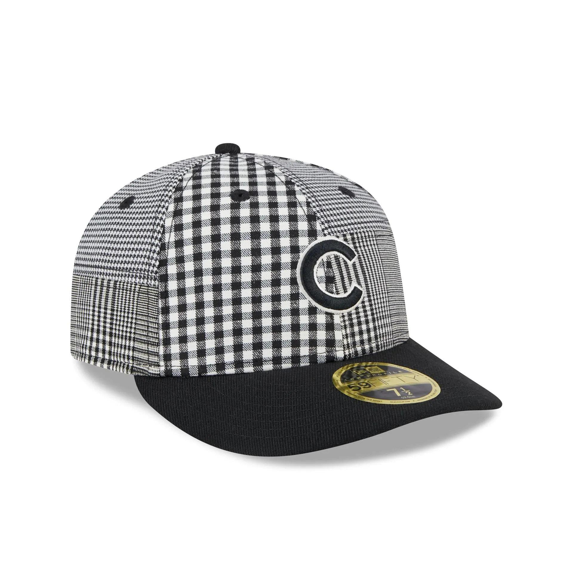 Chicago Cubs Patch Plaid Low Profile 59FIFTY Fitted Hat