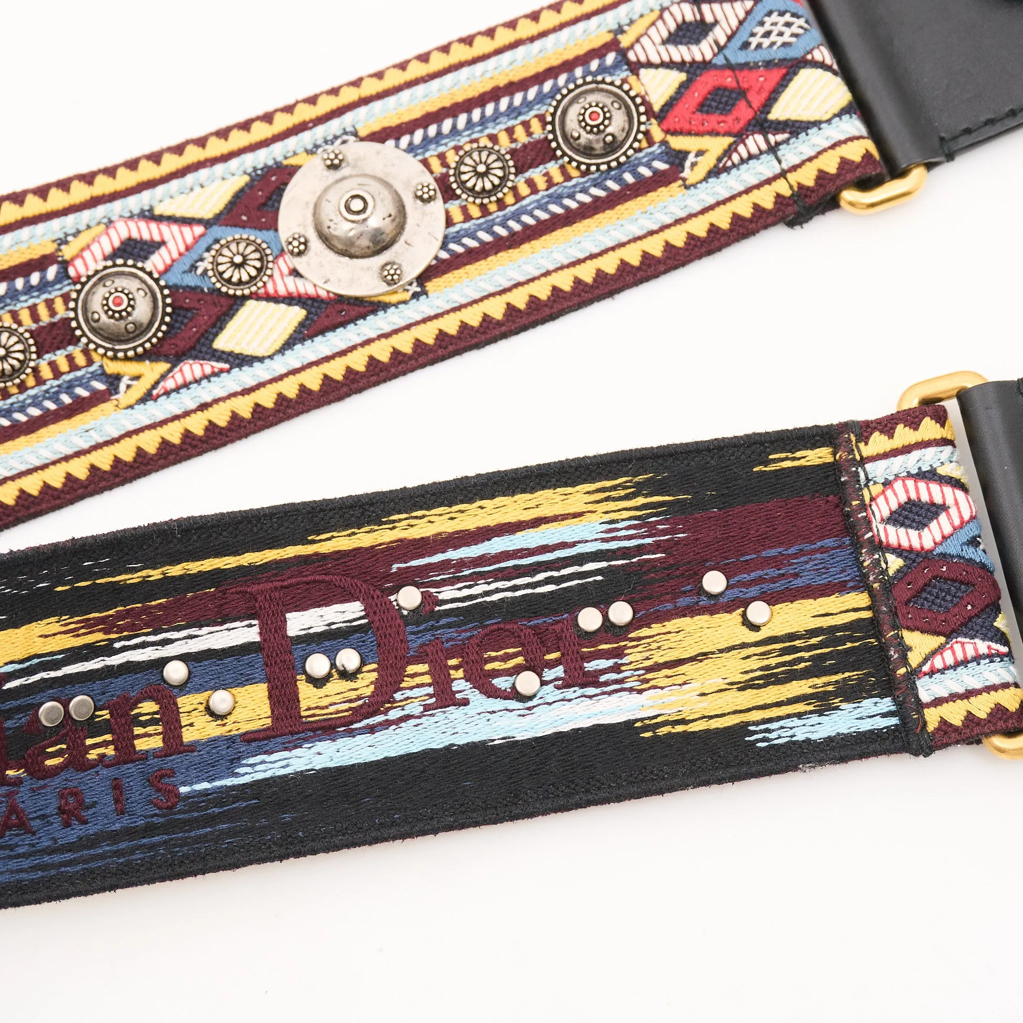 Christian Dior Embroidered Reversible Bag Strap