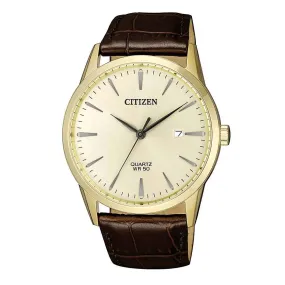 Citizen Gold Brown Leather Watch BI5002-14A