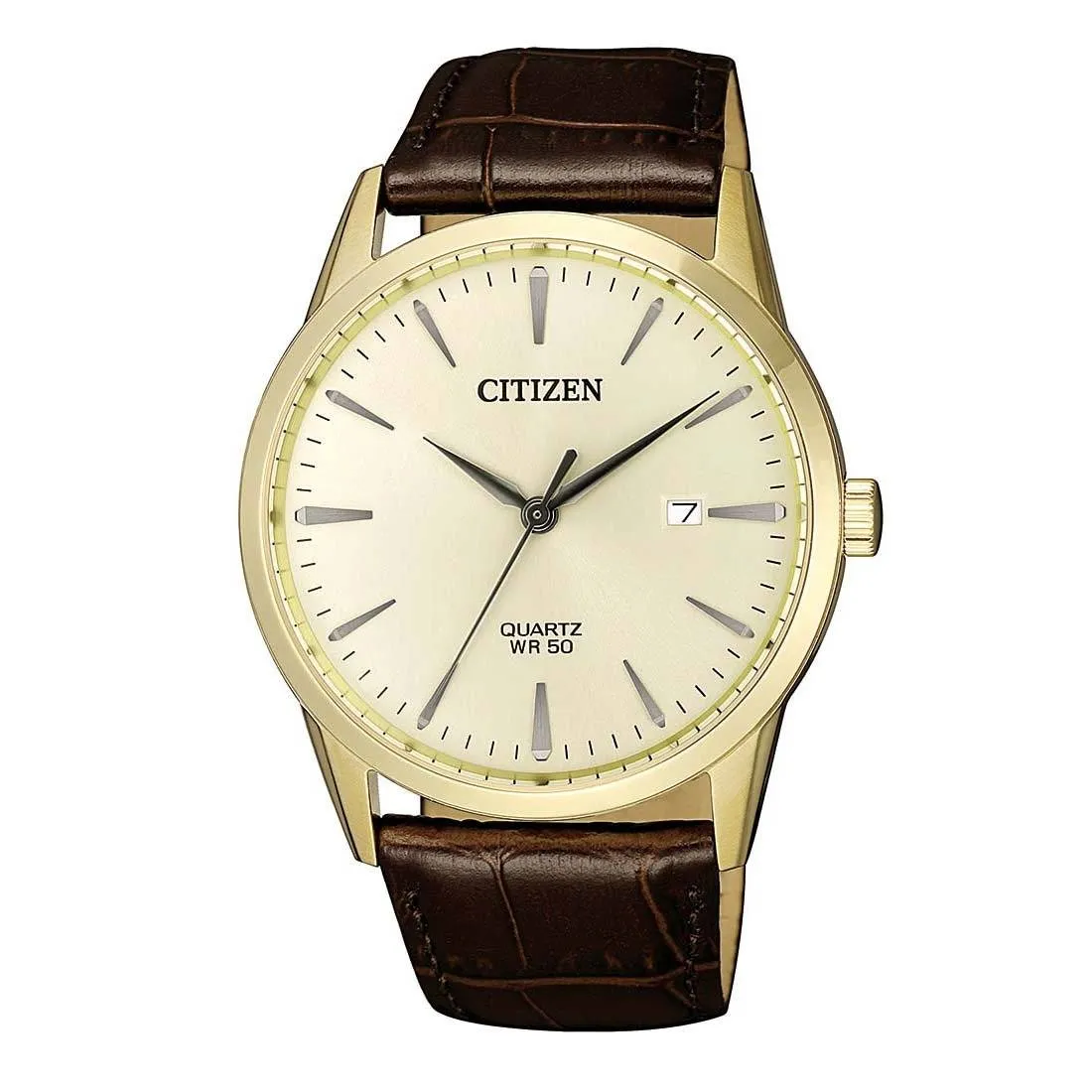Citizen Gold Brown Leather Watch BI5002-14A