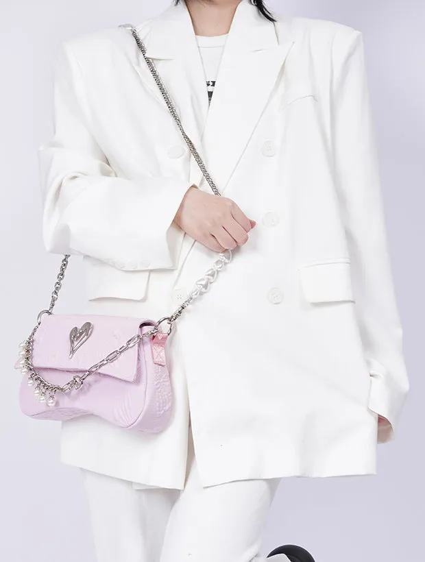 Compact 2way Drawstring Heart Bag