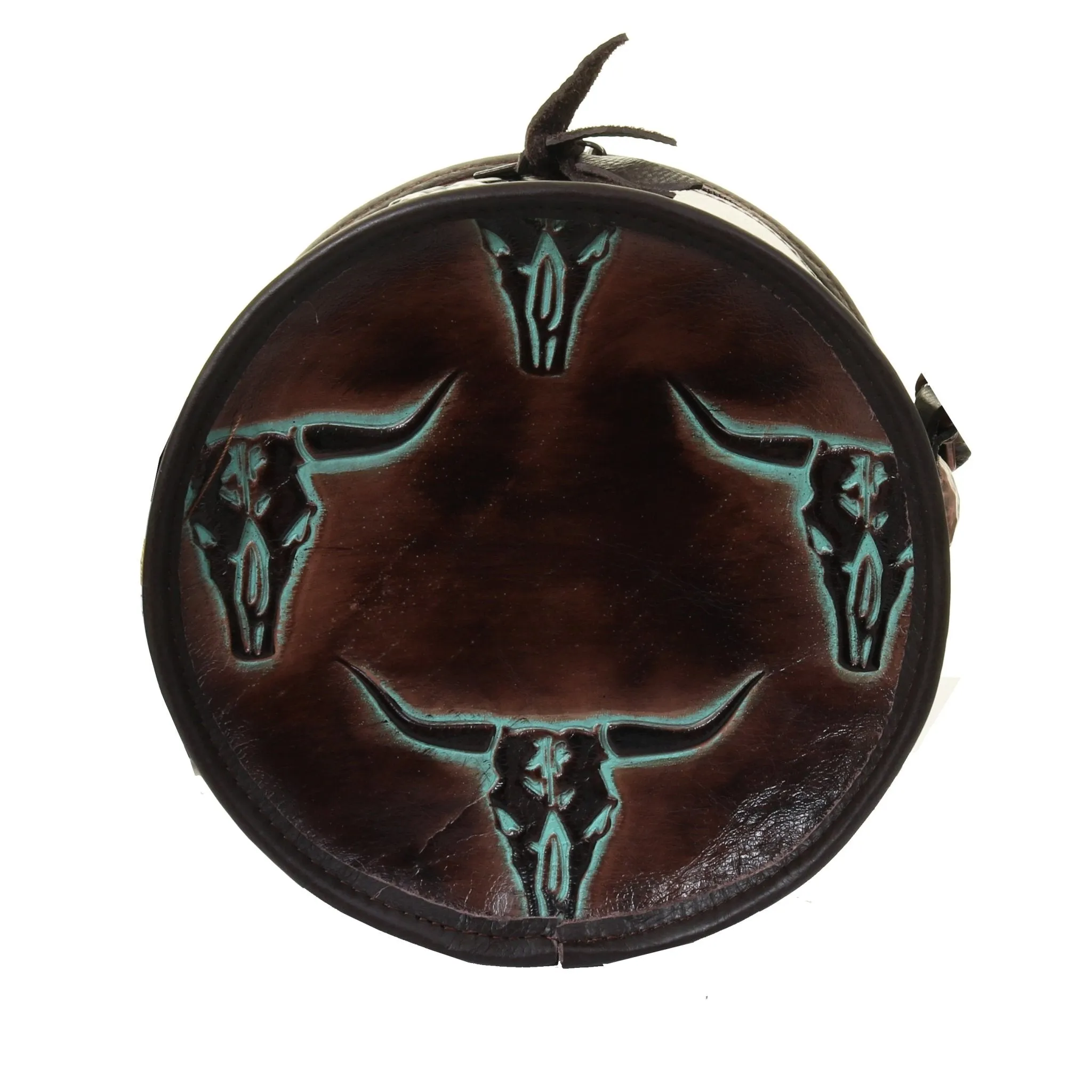 CRT09 - Turquoise Longhorn Circle Tote