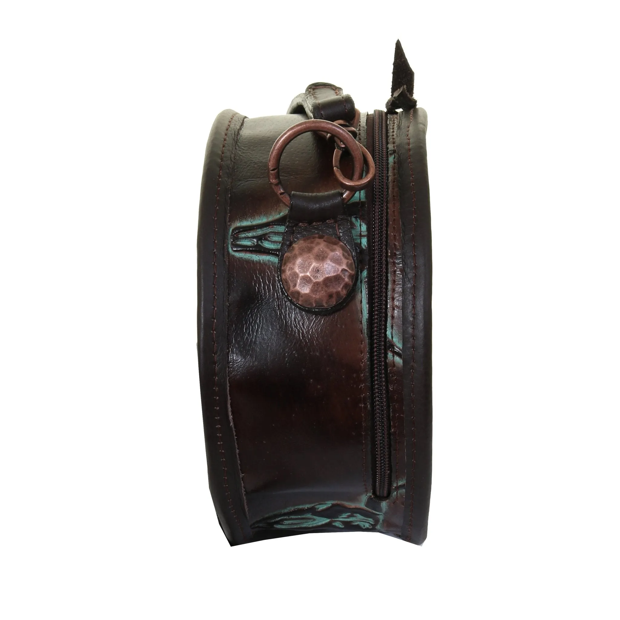 CRT09 - Turquoise Longhorn Circle Tote