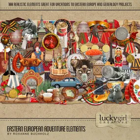 Eastern European Adventure Elements Digital Scrapbook Kit