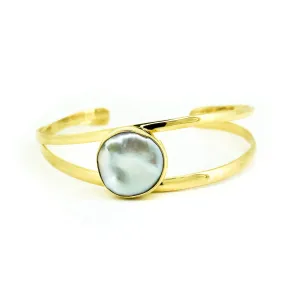 Emma Pearl Cuff Gold
