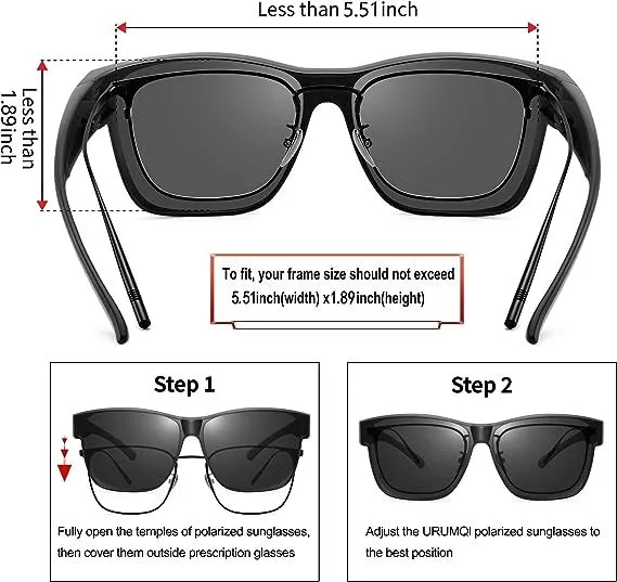 Fit Over Glasses Sunglasses For Men & Women Polarized Lens 100% UV Protection