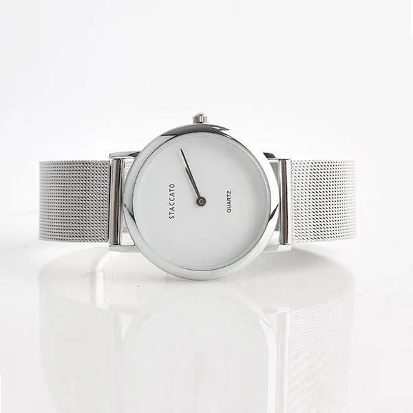 FLAGSHIP - Dress-Up Metal Wrist Watch - Silver