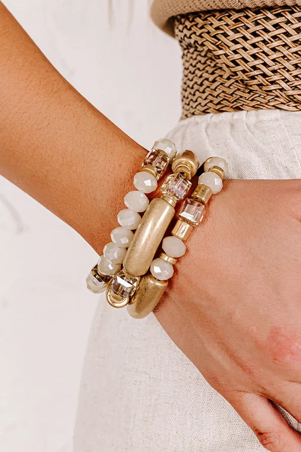 Friendly Shores Bracelet Set In Champagne