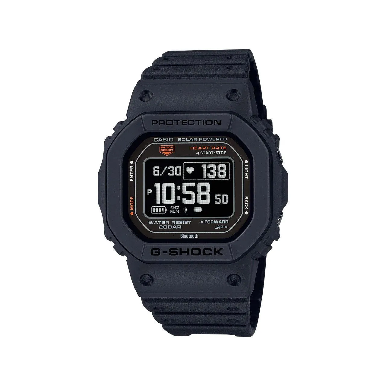 G-Squad - Black Heart Rate Monitor Watch - DWH5600-1D