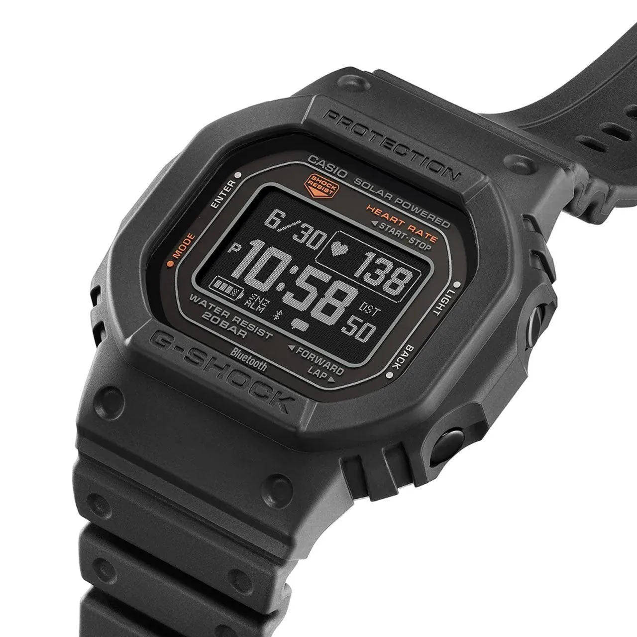 G-Squad - Black Heart Rate Monitor Watch - DWH5600-1D