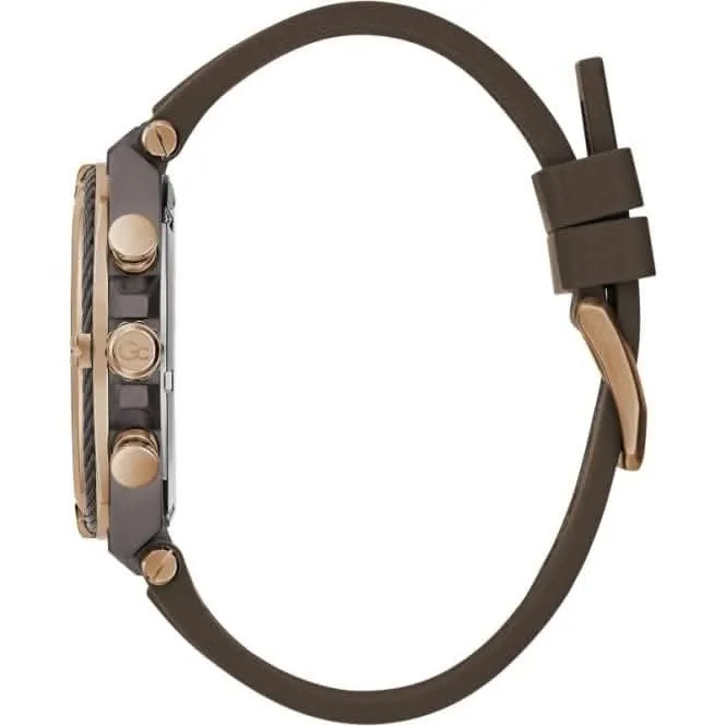 GC Gents IronClass Brown & Rose Gold Watch Z32004G1MF