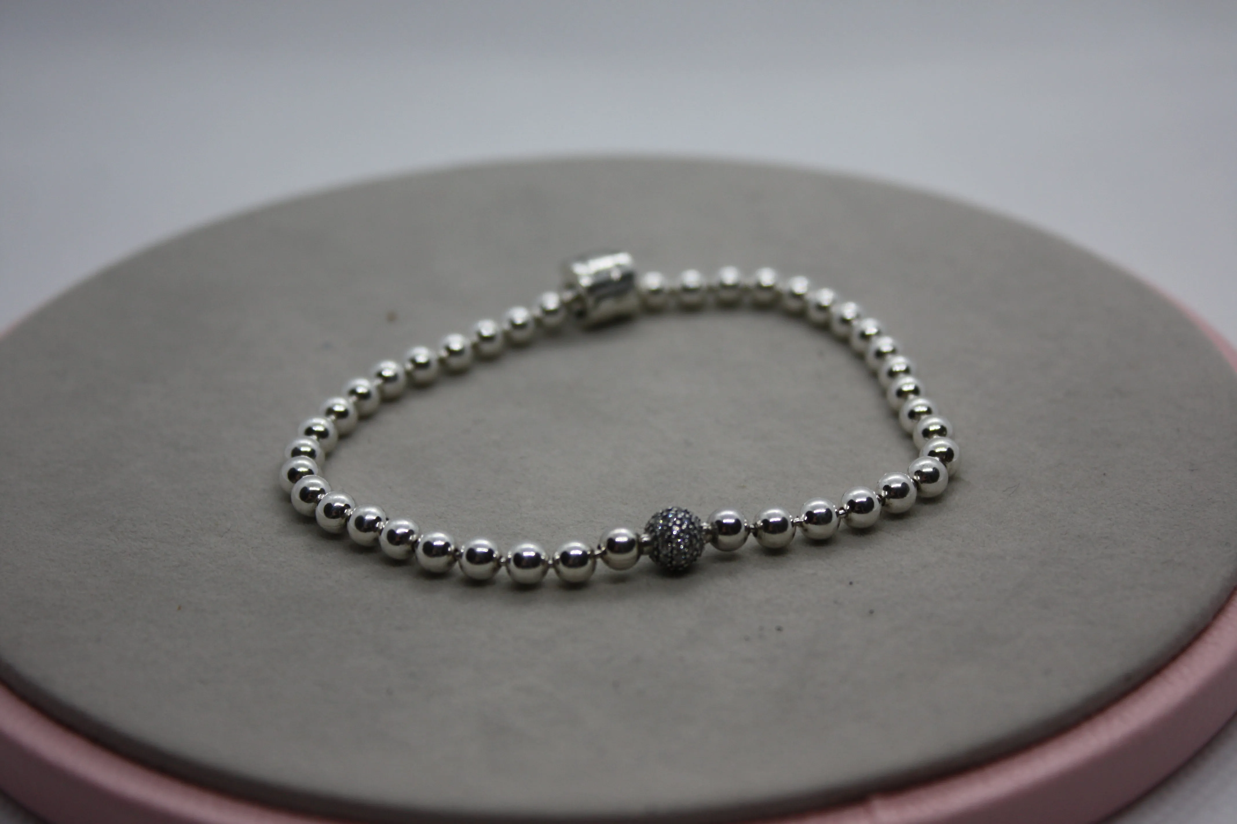 Genuine Pandora Beaded Pave Bracelet 19cm