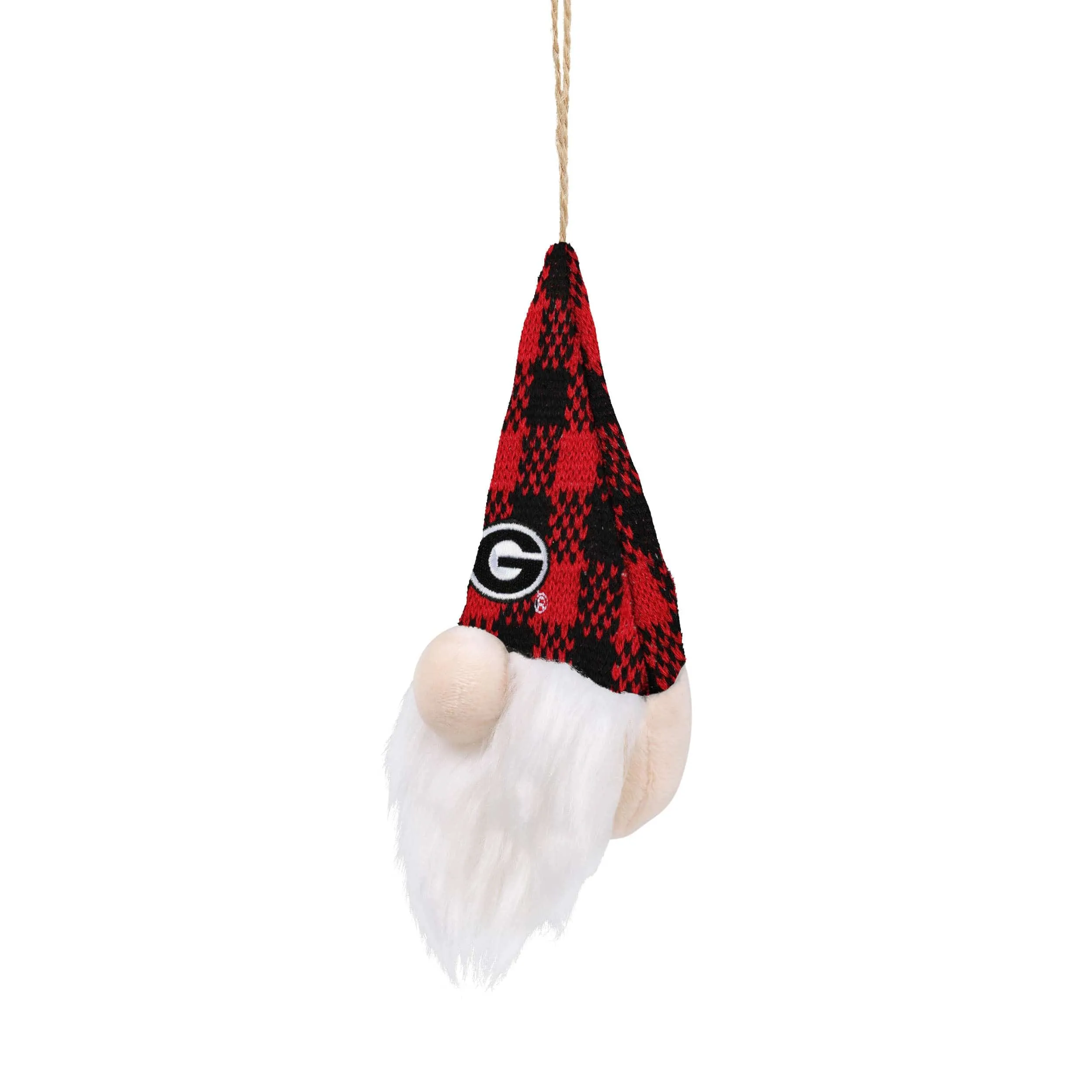 Georgia Bulldogs NCAA Plaid Hat Plush Gnome Ornament