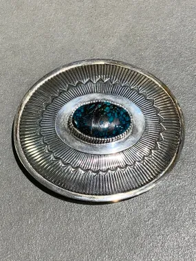 Gibson Nez Navajo Sterling Silver Turquoise Buckle