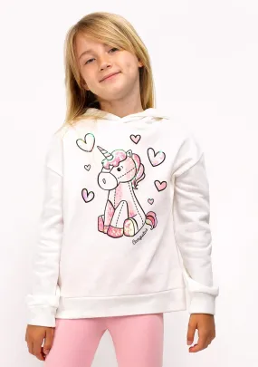 Girl's Teddy Unicorn Hoodie