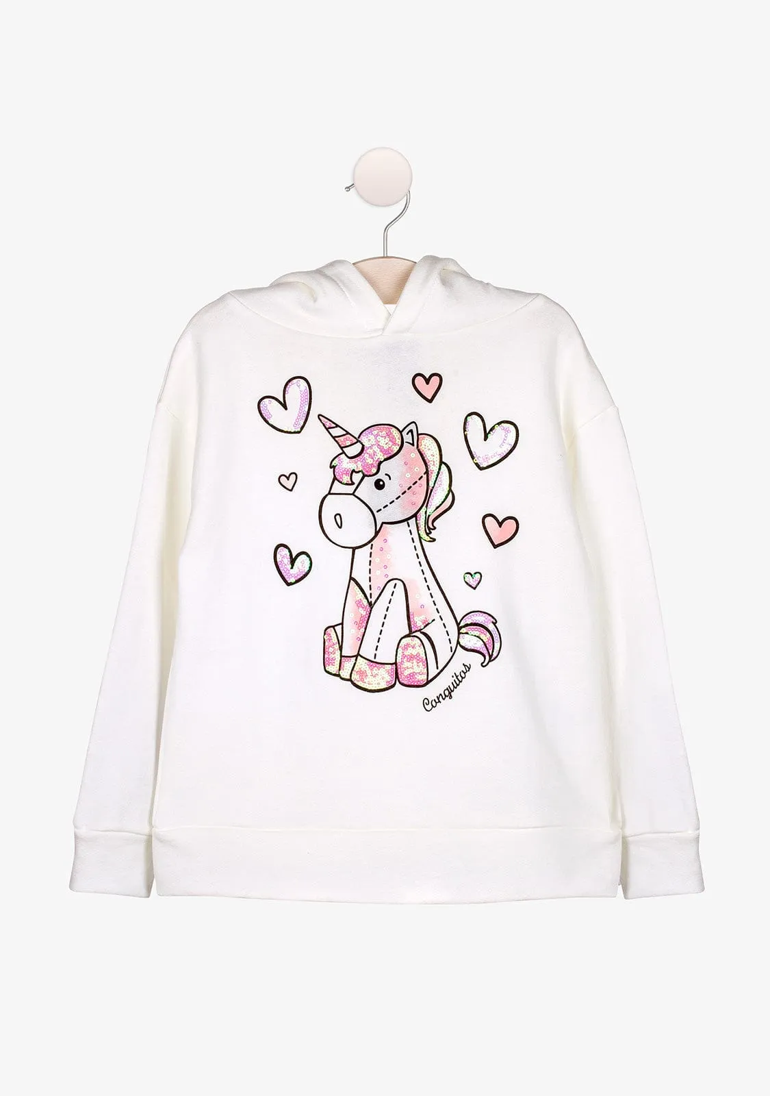 Girl's Teddy Unicorn Hoodie