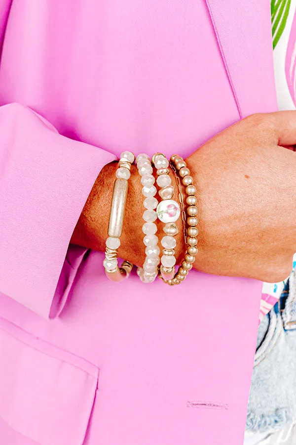 Gorgeous Coast Bracelet Set In Ivory