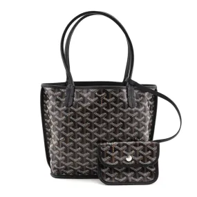 Goyard Black Goyardine Reversible Mini Anjou