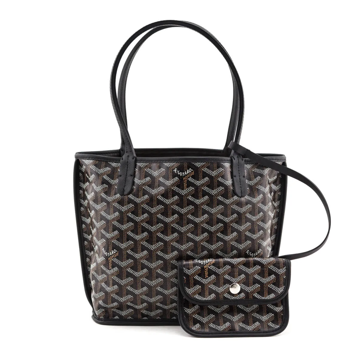 Goyard Black Goyardine Reversible Mini Anjou