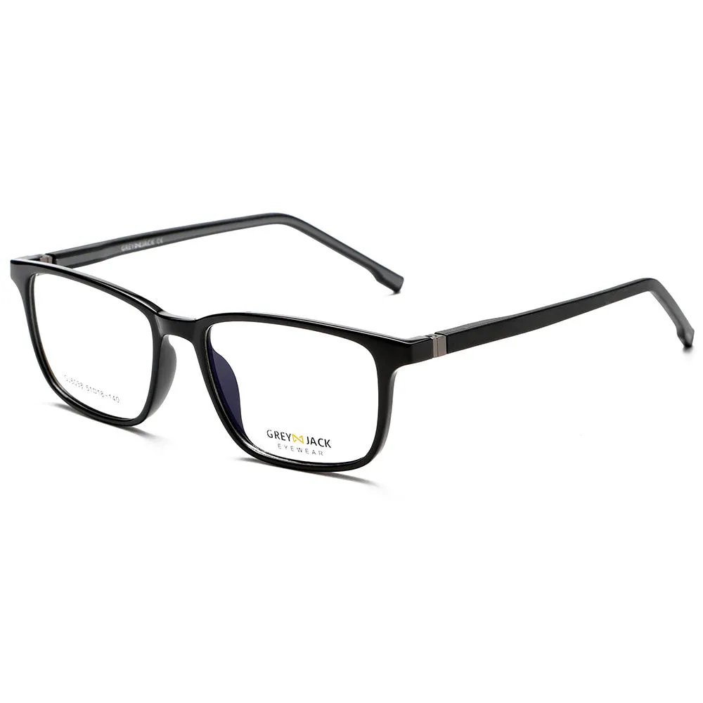 GREY JACK 3D TR90 Rectangular 4Pcs Magnetic Polarized Clip On Sunglasses 6038