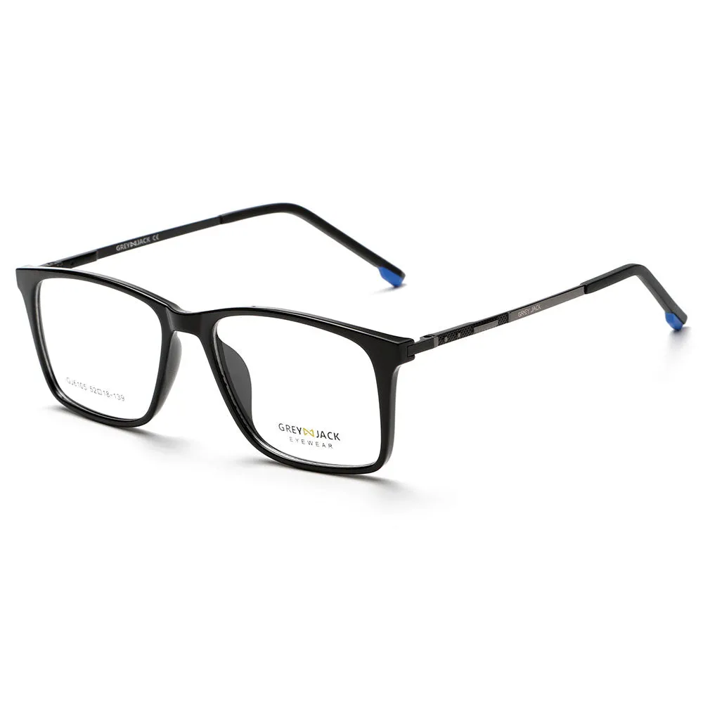 GREY JACK Latest Stylish Rectangle Magnetic Clip On Glasses for Men Women 6105