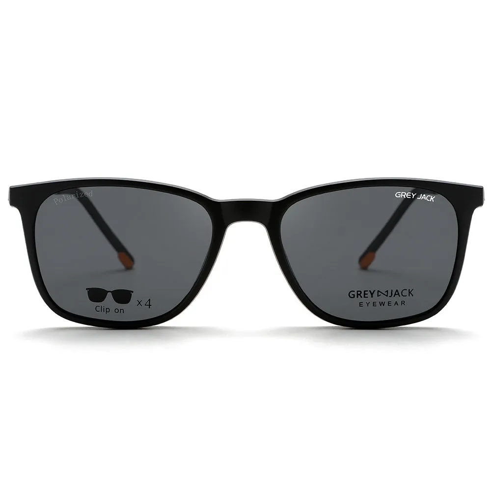 GREY JACK Magnetic Clip On Sunglasses for Myopic Men Women AGJ6071