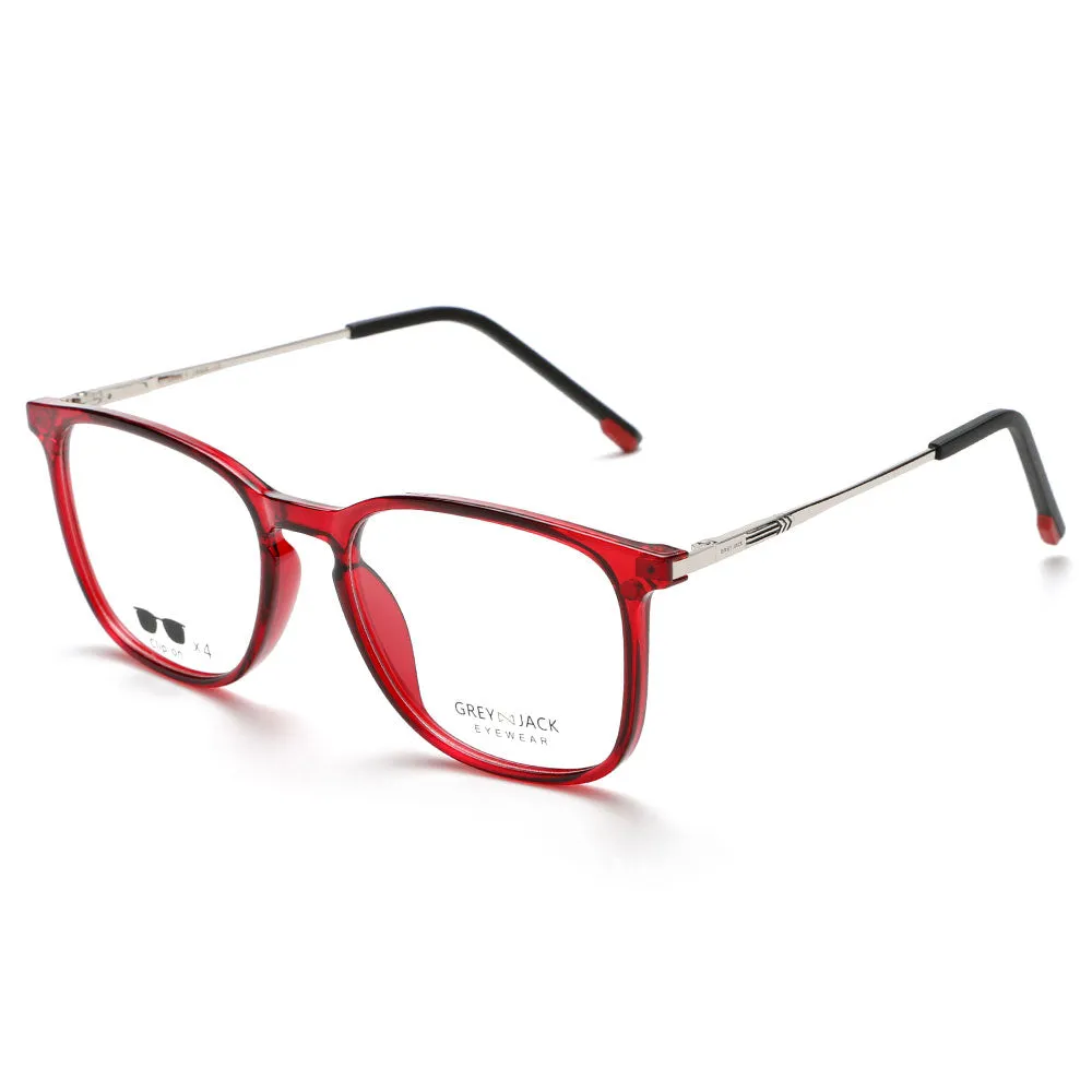 GREY JACK TR90 Clip on Glasses with 4PCS Magnetic Lens AGJ6076
