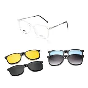 GREY JACK TR90 Clip on Glasses with 4PCS Magnetic Lens AGJ6076
