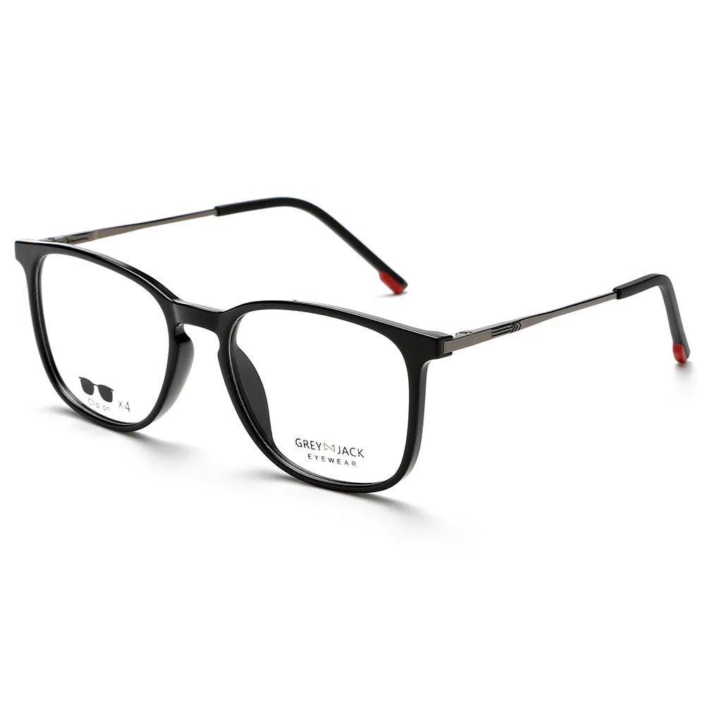 GREY JACK TR90 Clip on Glasses with 4PCS Magnetic Lens AGJ6076