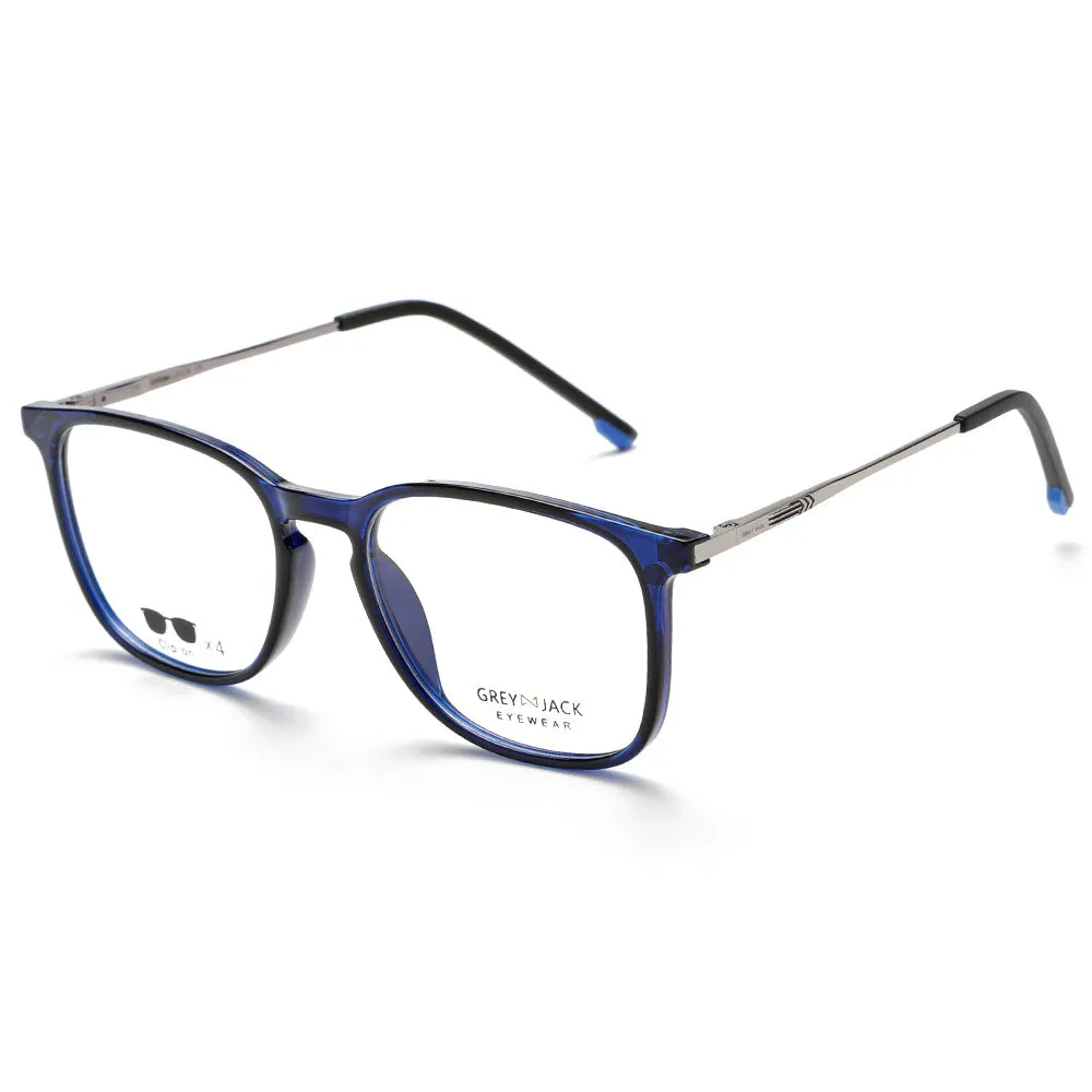 GREY JACK TR90 Clip on Glasses with 4PCS Magnetic Lens AGJ6076