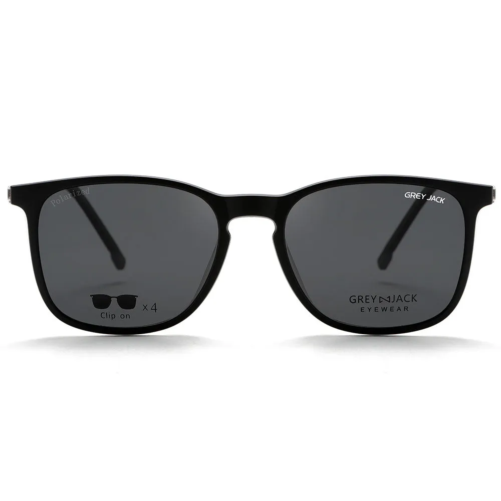 GREY JACK TR90 Clip on Glasses with 4PCS Magnetic Lens AGJ6076