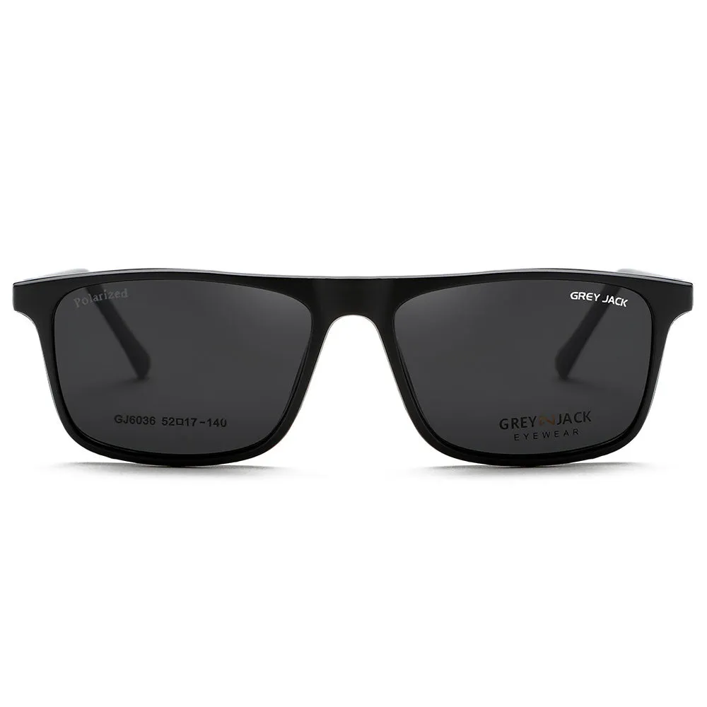 GREY JACK TR90 Frame 3D Polarized Lens Clip On Glasses 6036