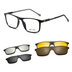 GREY JACK TR90 Frame 3D Polarized Lens Clip On Glasses 6036