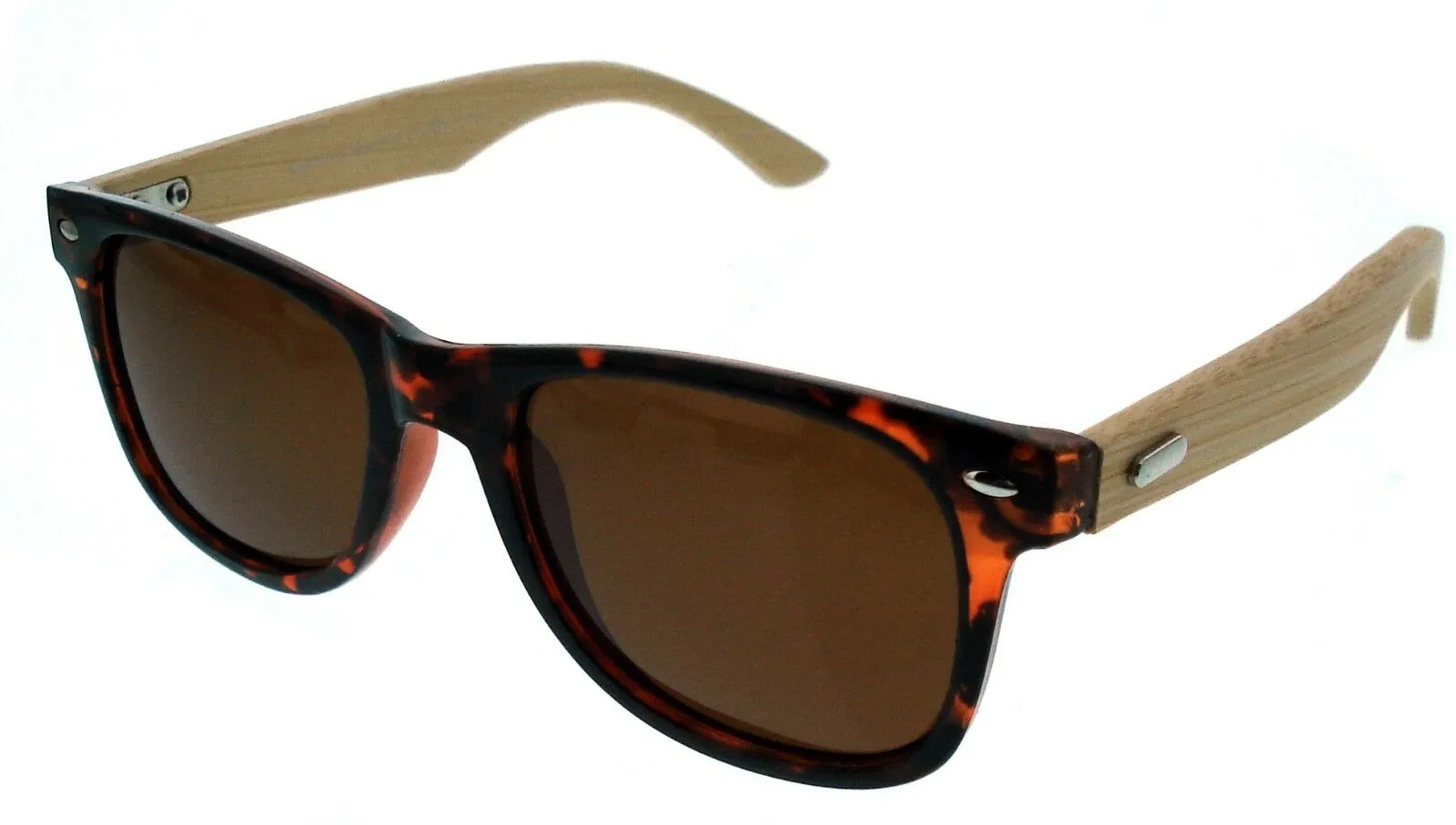 grinderPUNCH Bamboo Wood Temple Polarized Sunglasses