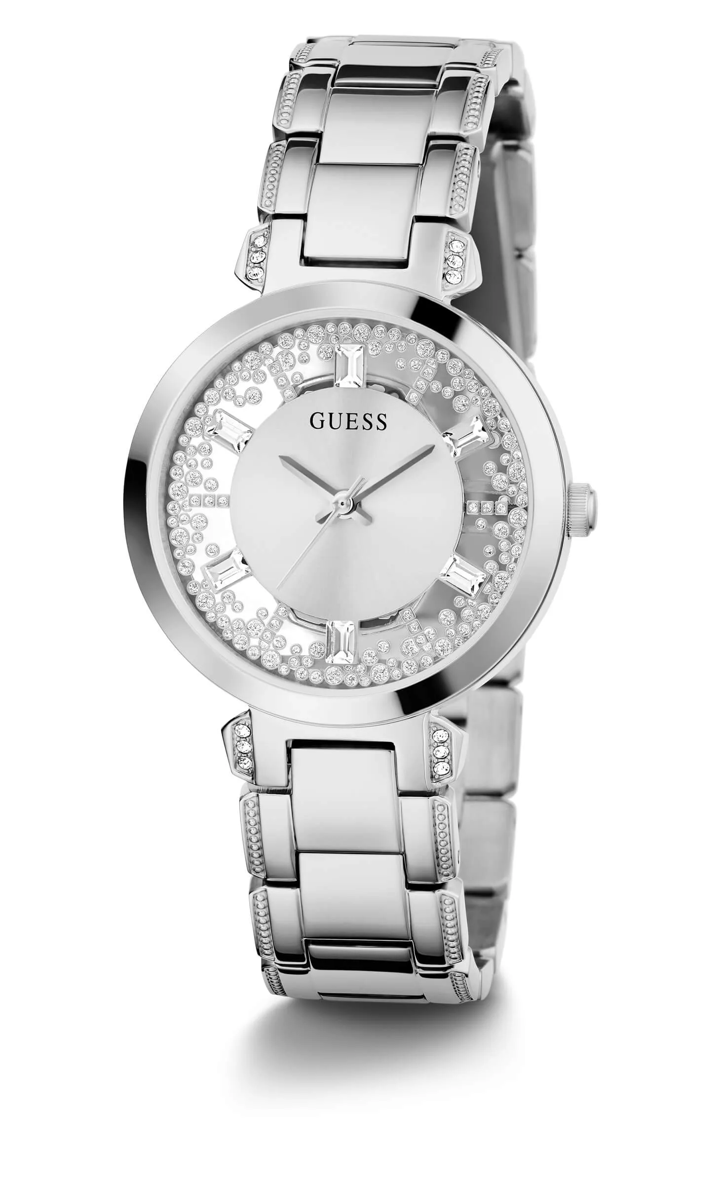 Guess Crystal Clear Silver Watch