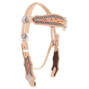 H1263 - Natural Leather Browband Headstall