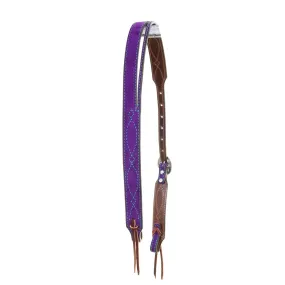 H1284PT - Purple Suede Split Ear Headstall