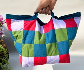 Handmade Multicolored  Patchwork Tote Bag