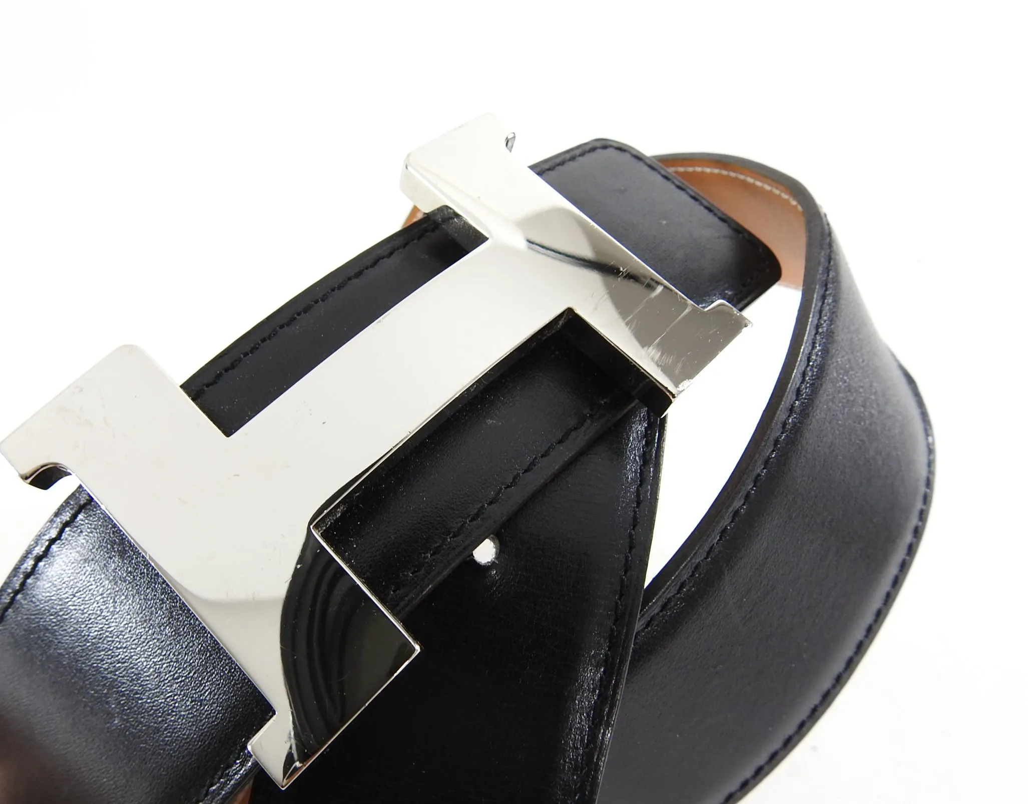 Hermes Constance H Belt 42mm Reversible Black and Brown - 95