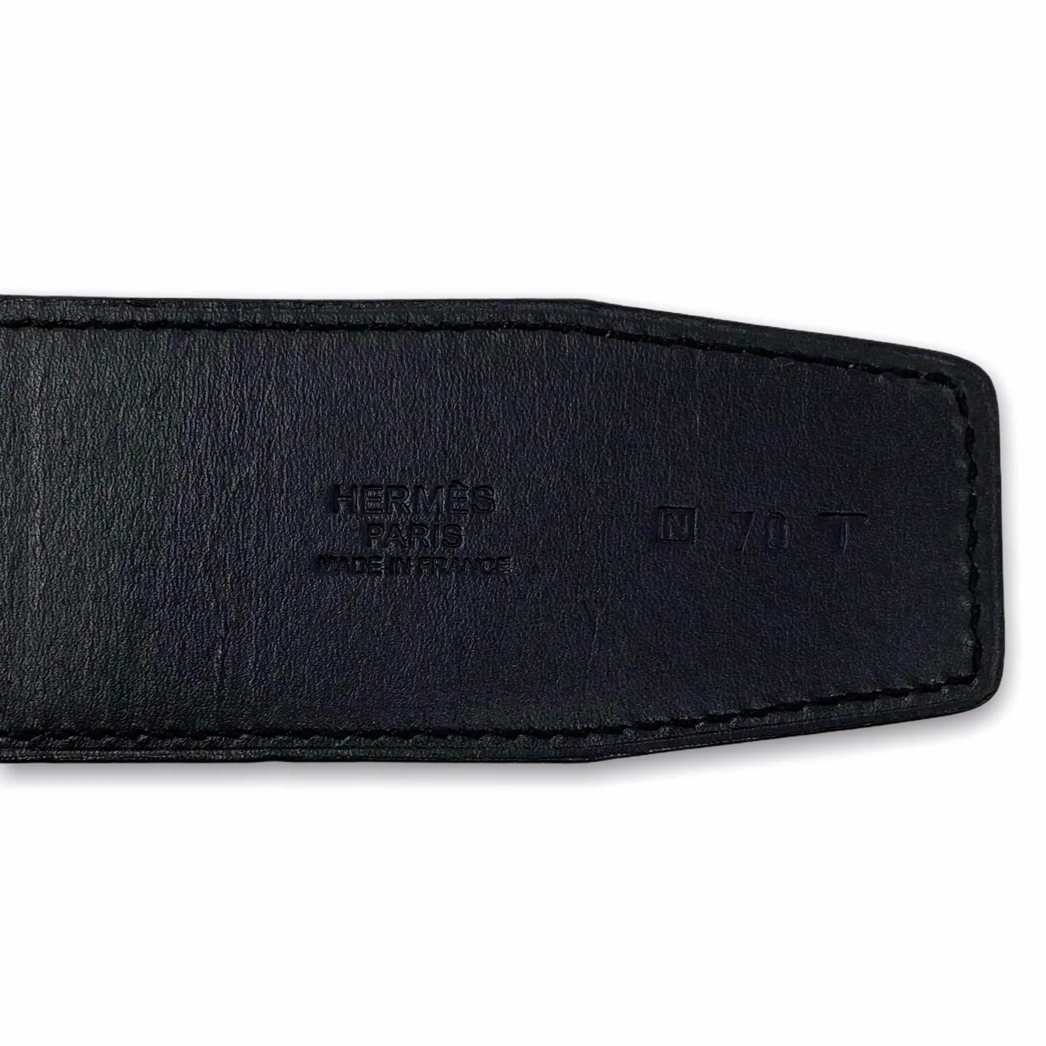Hermes Etoupe Swift Reversible Belt Strap 70