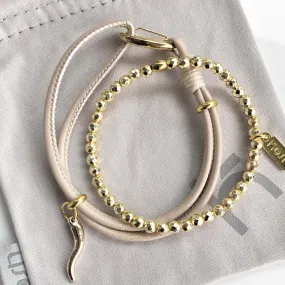 HORN & LEATHER BANGLE DUO