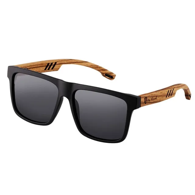 Hu Wood Men Polarized UV400  Sunglasses