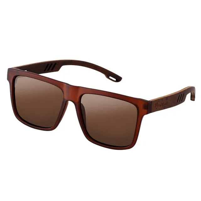 Hu Wood Men Polarized UV400  Sunglasses