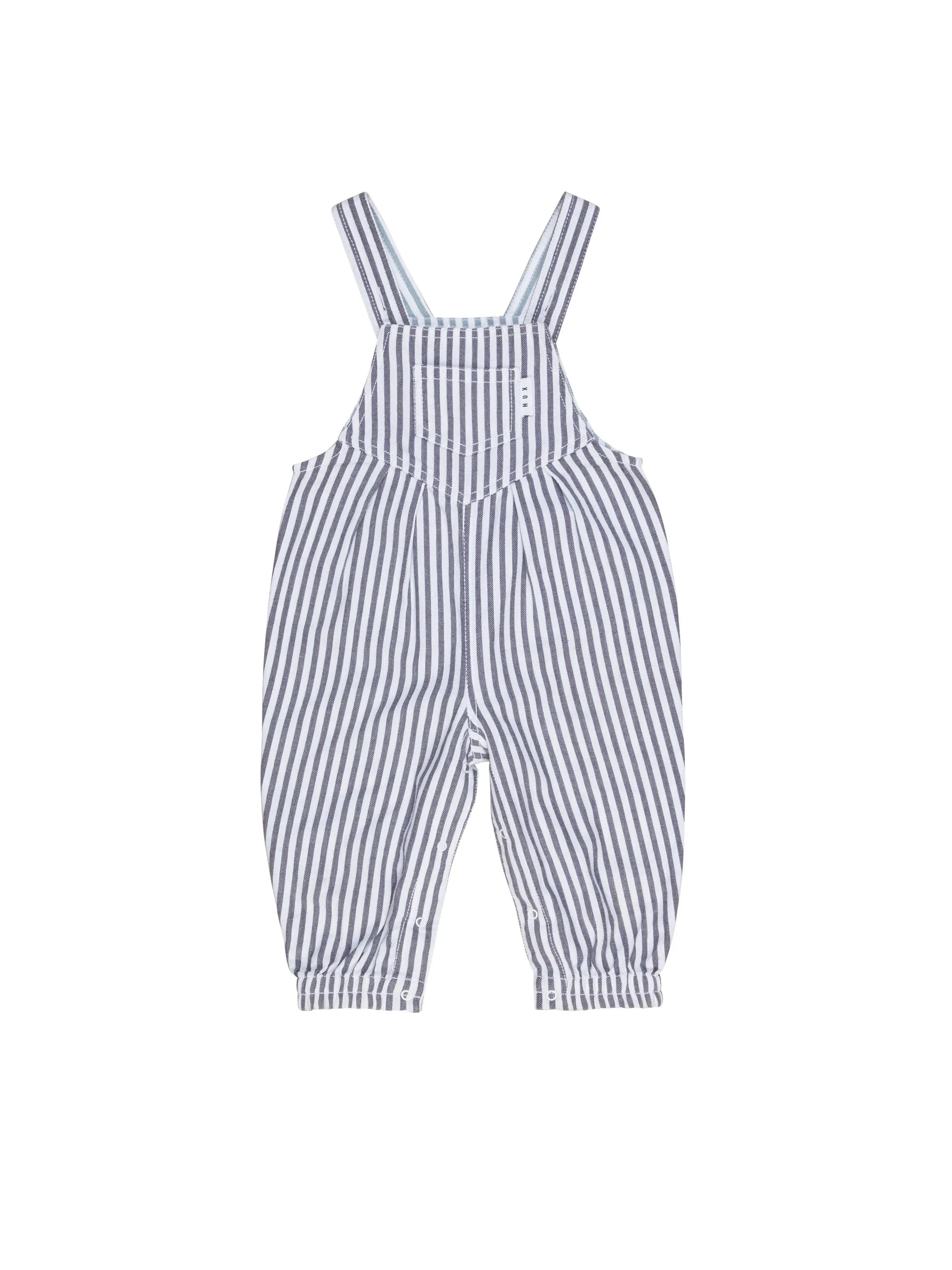 Huxbaby Reversible Overalls - Ink & Surf Stripe