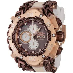 Invicta Men's Watch - Masterpiece Chronograph Brown and White Dial Strap | 44573