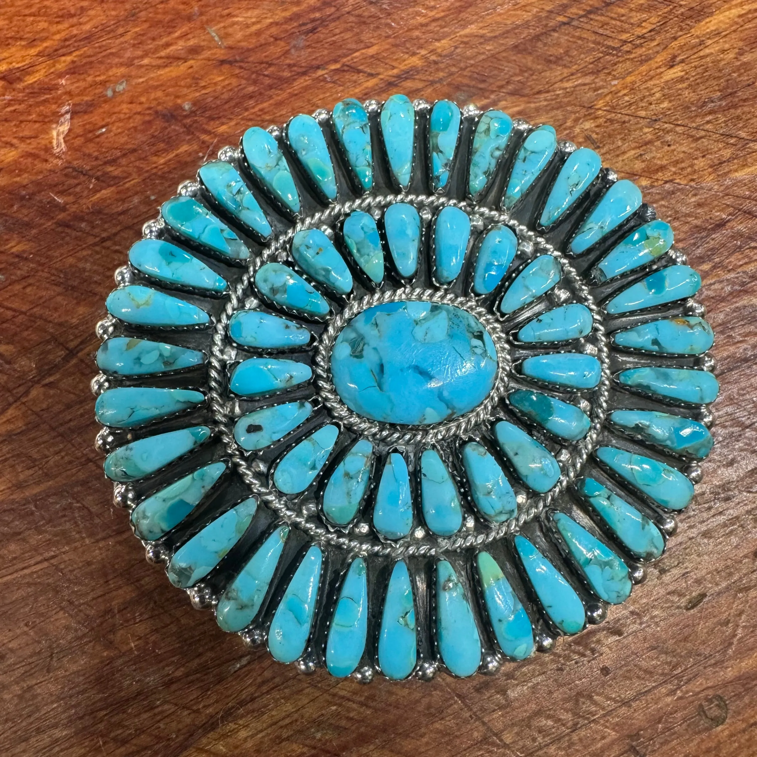 Kingman Turquoise Belt Buckle