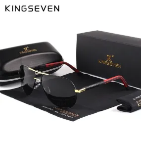 KINGSEVEN Men/Women Vintage Aluminum Polarized Sunglasses